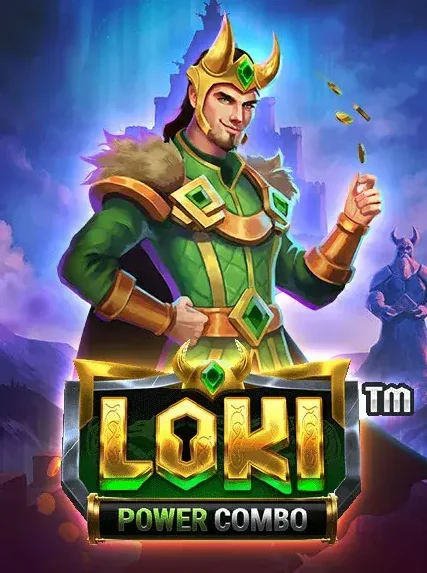 Decorative casino game artwork for Coins Game: Loki Power Combo